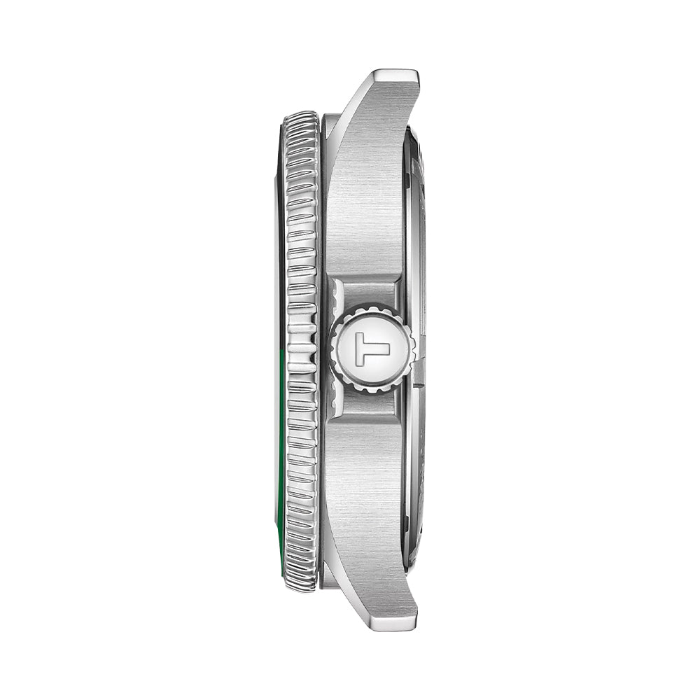 Seastar 1000 GMT Quartz 40mm - Black w/ Green/Black Bezel on Bracelet