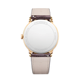 Classima 10857 Quartz Gold-Tone PVD 40mm - Silver on Leather Strap