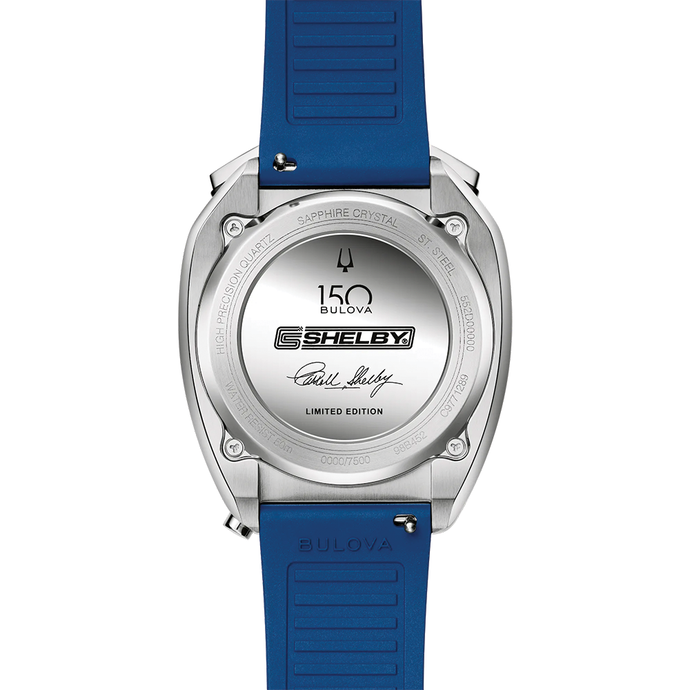 SHELBY® Racer Chronograph Limited Edition 43mm - Blue on Rubber Strap