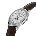 Classics Moneta Moonphase 37mm - Silver on Leather Strap