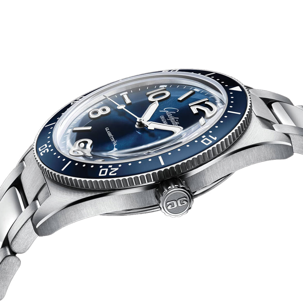 SeaQ 39.5mm - Galvanized Blue on Bracelet
