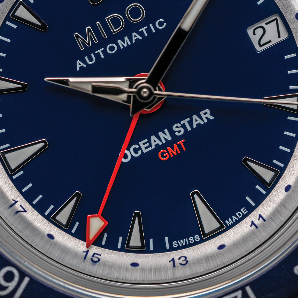 Ocean Star "Shark Tooth" Special Edition GMT 40.5mm - Blue on Bracelet w/ Additional Fabric Strap