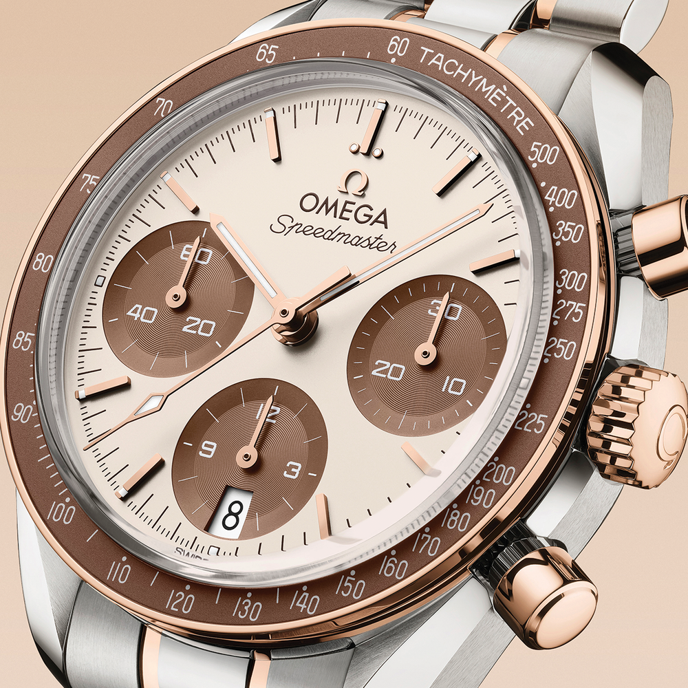 Speedmaster Chronograph Two-Tone 18K Sedna™ Gold and Steel 38mm - Ivory on Bracelet