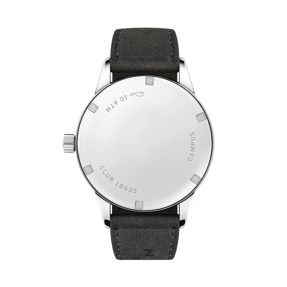 Club Campus Steel Back 36mm - Olive on Leather Strap