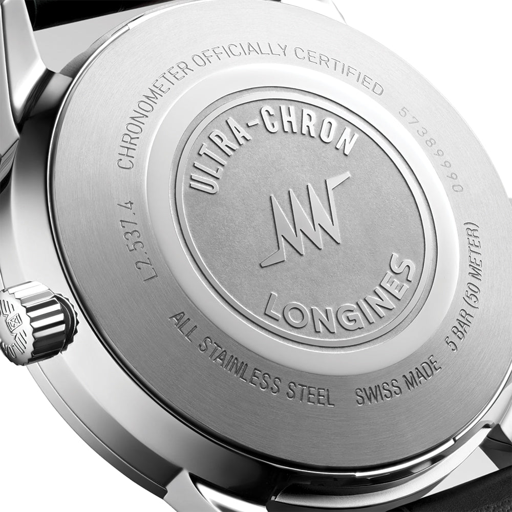 Ultra-Chron Classic 37mm - Silver on Leather Strap