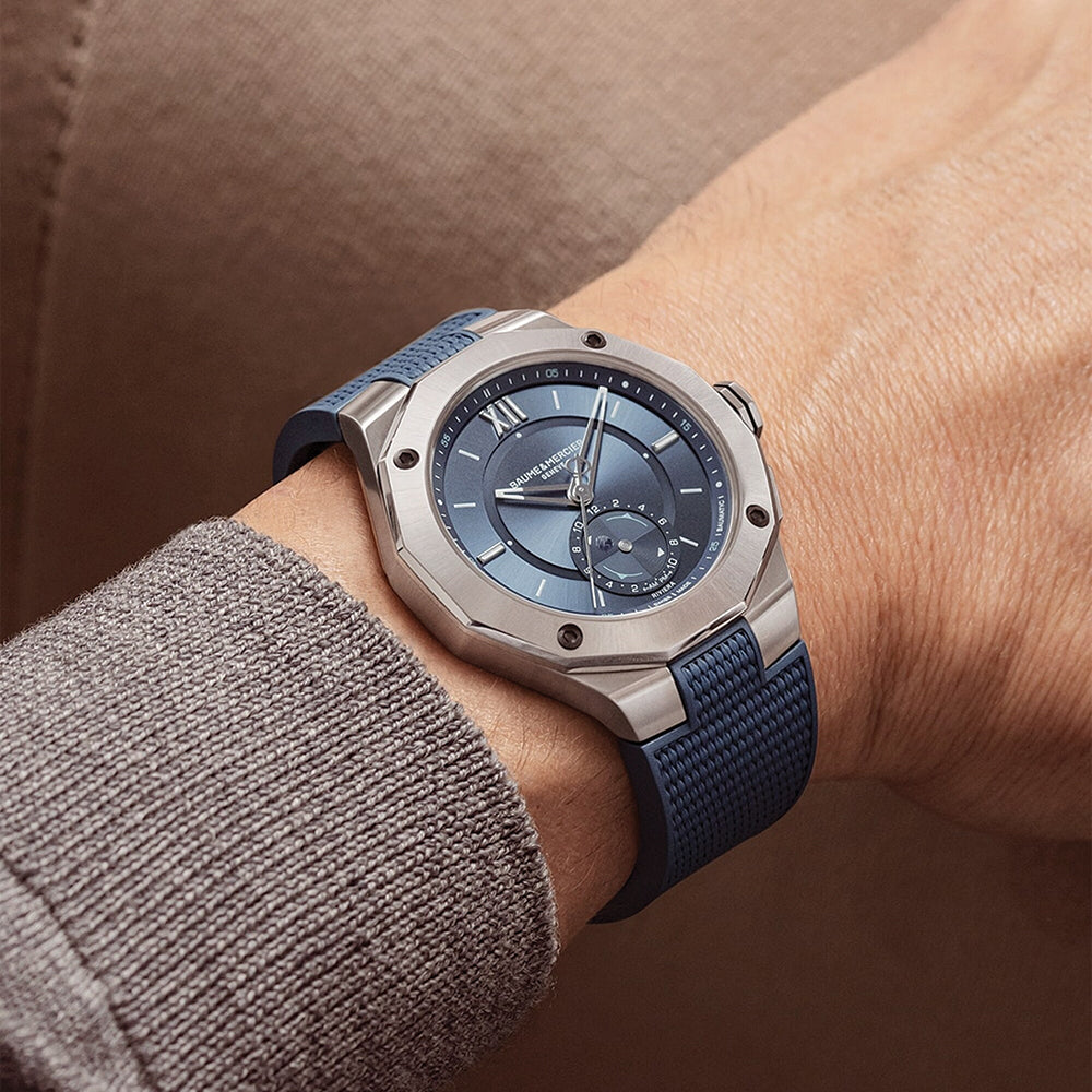 Riviera 10761 Limited Edition Baumatic Tideograph 43mm - Blue on Rubber Strap
