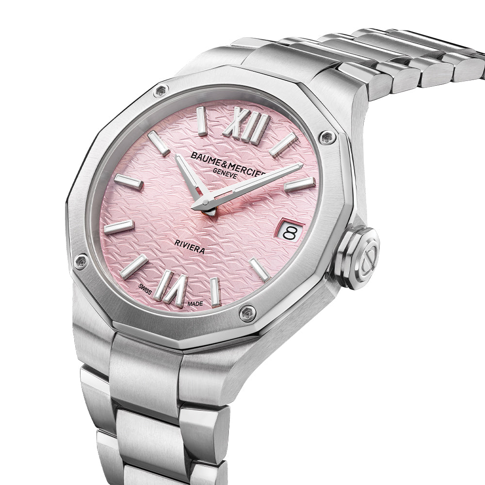 Riviera 10812 Quartz Date 33mm - Pink on Bracelet