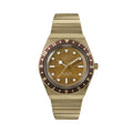 Q Timex® Gold-Tone 36mm - Brown on Stainless Steel Expansion Band
