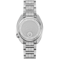 Back view of Accutron Elevation 39mm watch in stainless steel with engraved case back