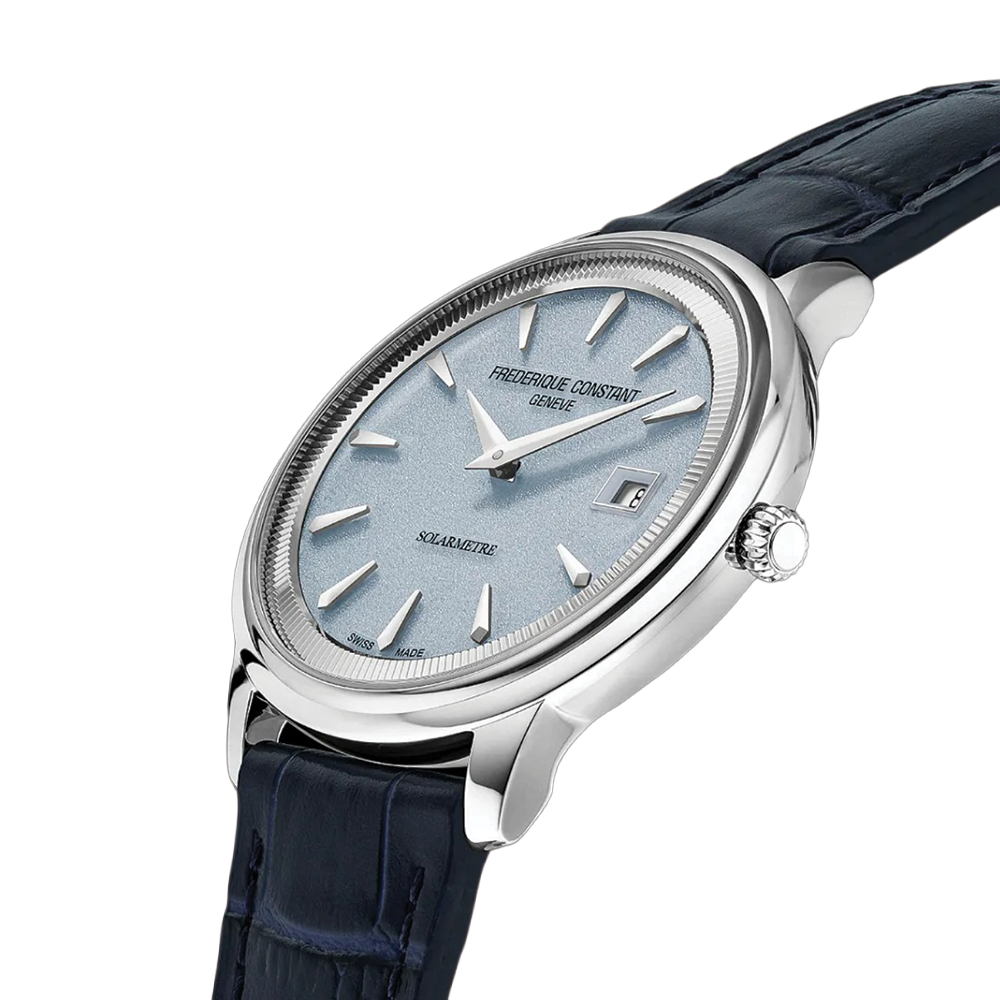 Classics Moneta Solarmetre 39mm - Blue on Leather Strap