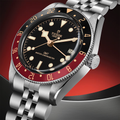 Black Bay 58 GMT 39mm - Black, Burgundy Bezel on 5-Link Bracelet
