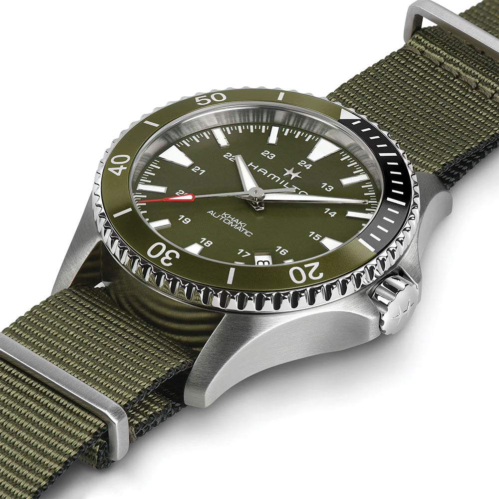 Khaki Navy Scuba Auto 40mm - Green on Green Strap