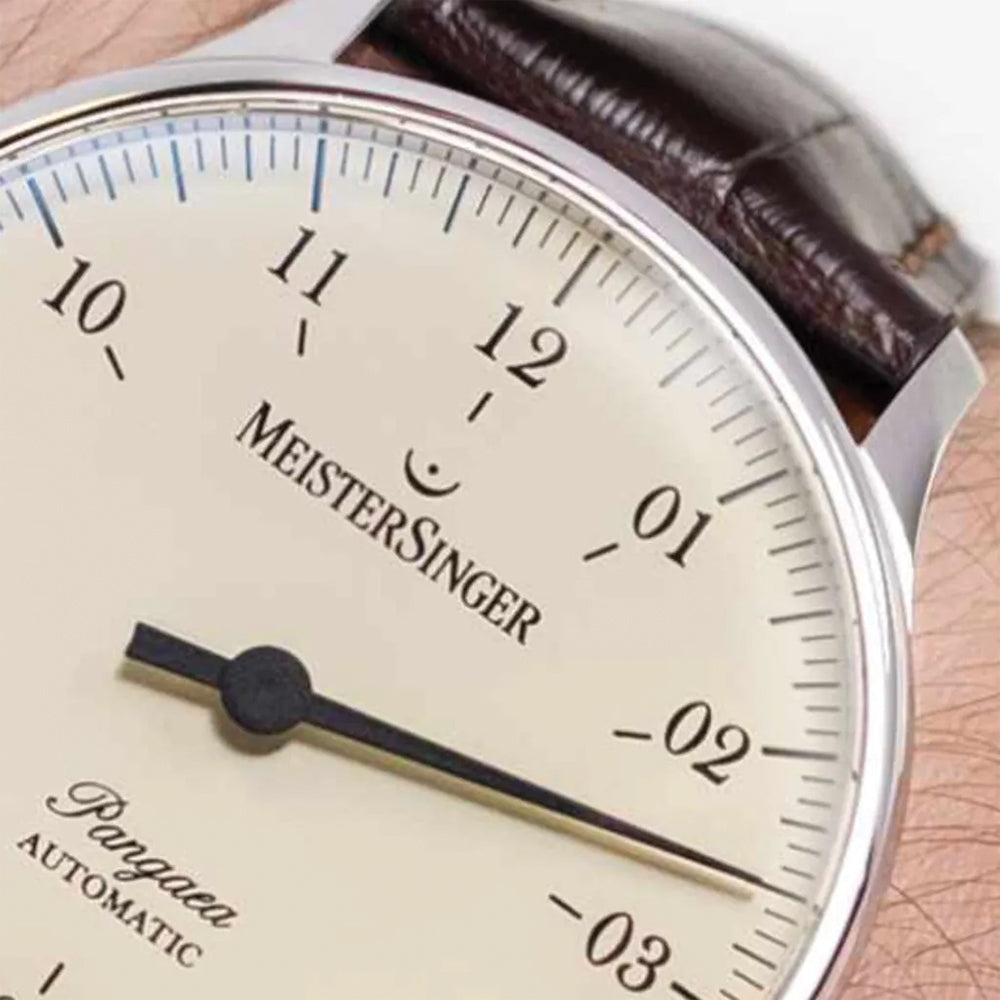 Pangaea 40mm - Ivory on Leather Strap