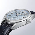 SLGB001 Evolution 9 Spring Drive UFA Platinum 950 37mm - Light Blue on Leather Strap