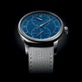 Le Régulateur Gravé Bleu 39mm - Blue on Leather Strap
