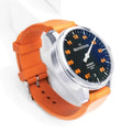Unomat Automatic 43mm - Black on Orange Rubber Strap