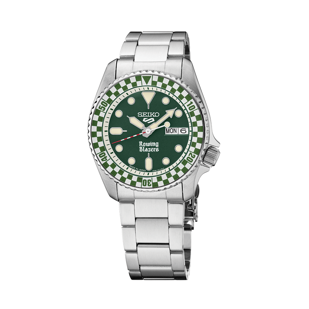 SRPM21 5 Sports Rowing Blazers x Wind Vintage Limited Edition 38mm - Green on Bracelet w/ Additional Fabric Strap