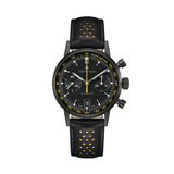 American Classic Intra-Matic Auto Chrono PVD 40mm - Black on Leather Strap with Yellow Detailing
