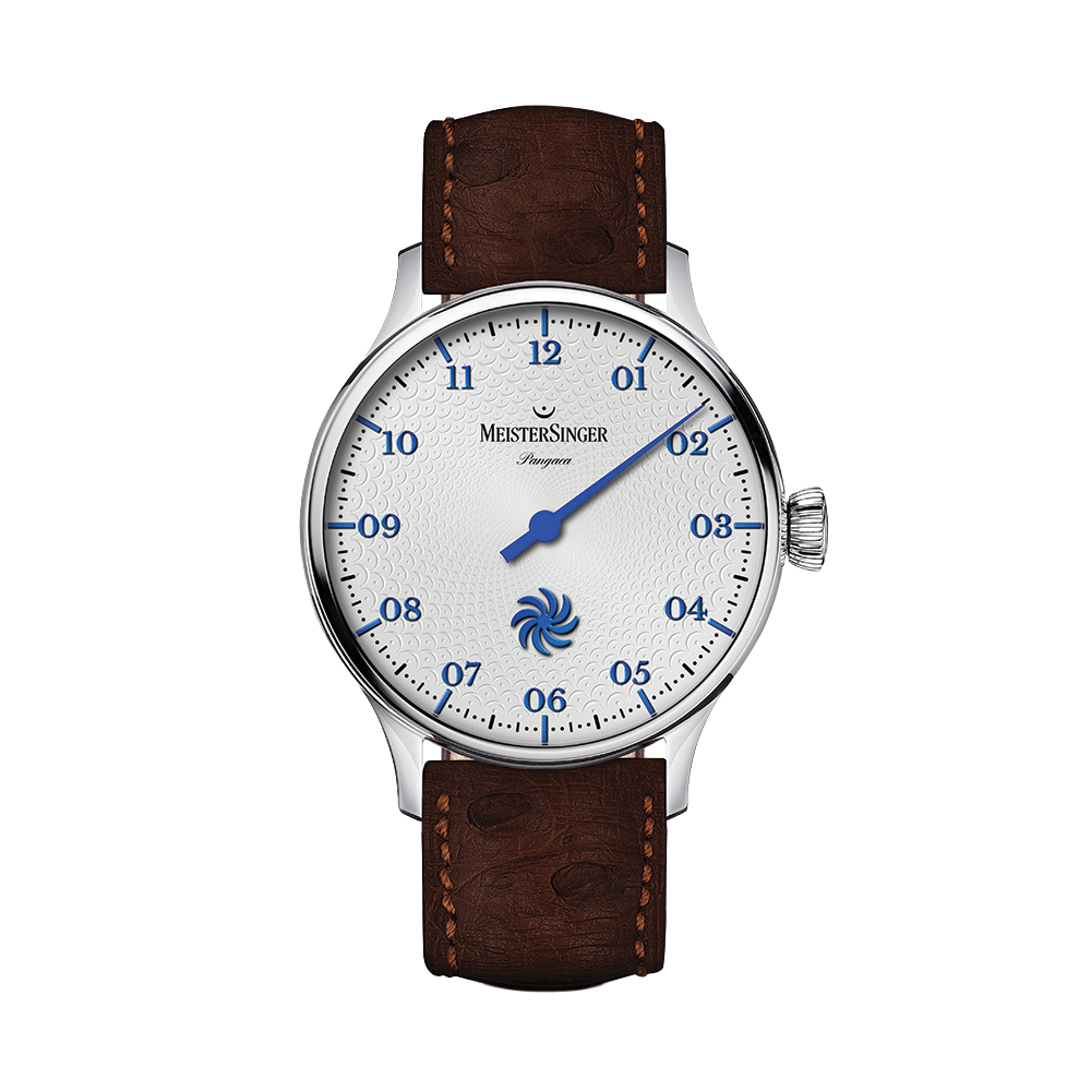 Pangaea 40mm - Silver on Leather Strap