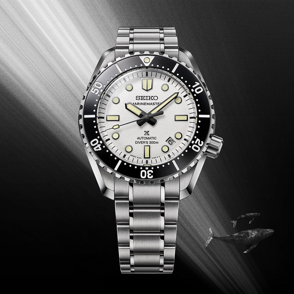 SLA077 Prospex Marinemaster 1968 Heritage Diver's Watch 42.6mm - White on Bracelet