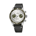 Divers Sixty-Five Chronograph 40mm - Silver on Leather Strap