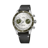 Divers Sixty-Five Chronograph 40mm - Silver on Leather Strap