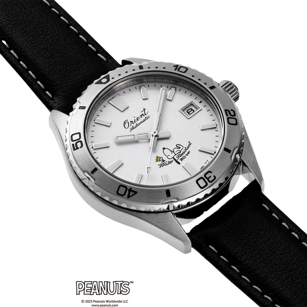 Orient Peanuts 75th Anniversary Limited Edition Diver 39.9mm - White on Leather Strap