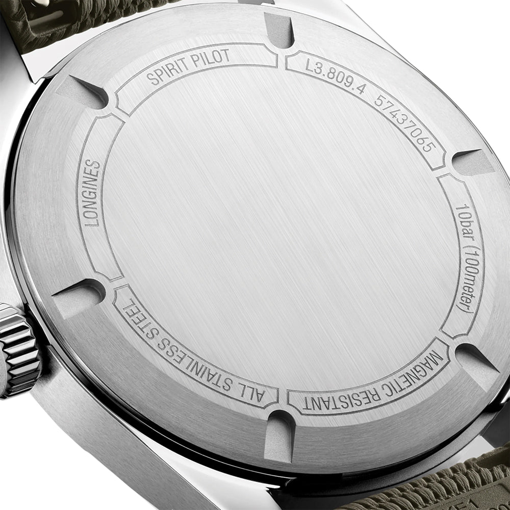 Spirit Pilot Automatic 39mm - Black on Rubber Strap