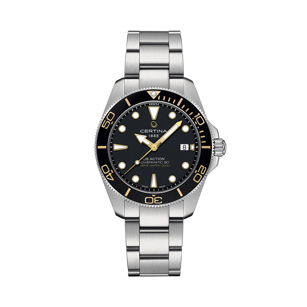 DS Action Diver "New DS Concept Extreme Shock Resistance" 40.5mm - Black on Bracelet