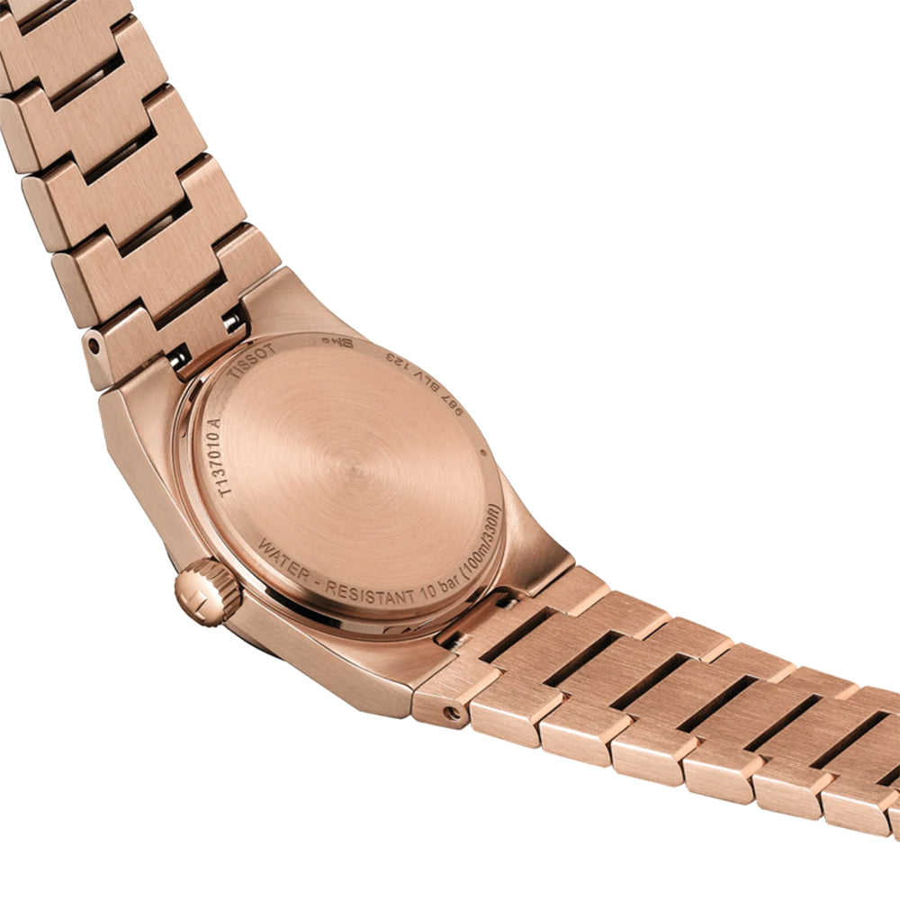 PRX Quartz PVD Coated Rose Gold w/ Diamonds 25mm - Pink on Bracelet