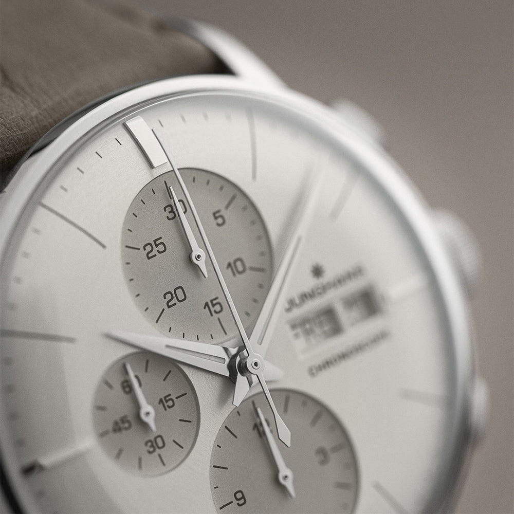 Meister Chronoscope English Date 40.7mm - Ivory on Leather Strap