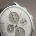 Meister Chronoscope English Date 40.7mm - Ivory on Leather Strap