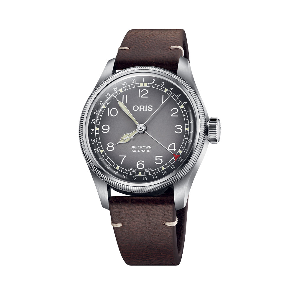 Big Crown X Cervo Volante 38mm - Grey on Leather Strap