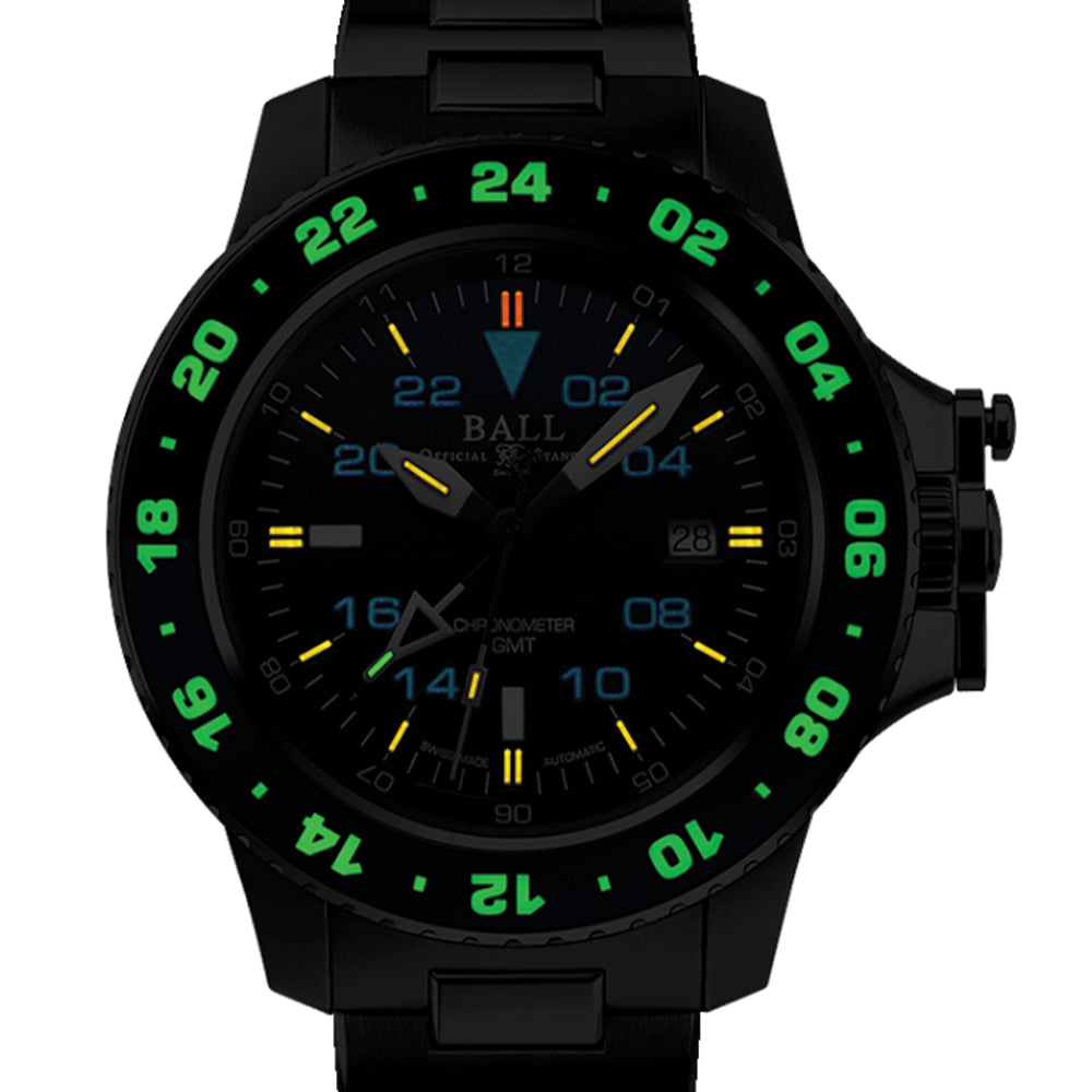 Engineer Hydrocarbon AeroGMT II 42mm - Blue/Blue Bezel on Bracelet