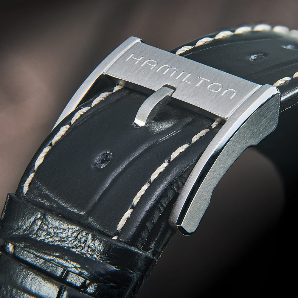 Khaki Field Murph 42mm - Black on Leather Strap with Standard Packaging
