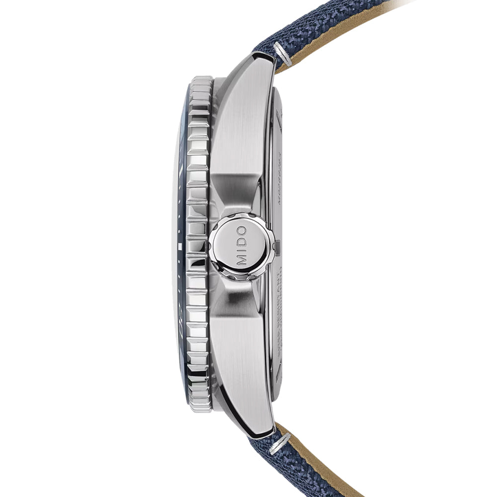 Ocean Star GMT 44mm - Black w/ Blue Bezel on Fabric Strap