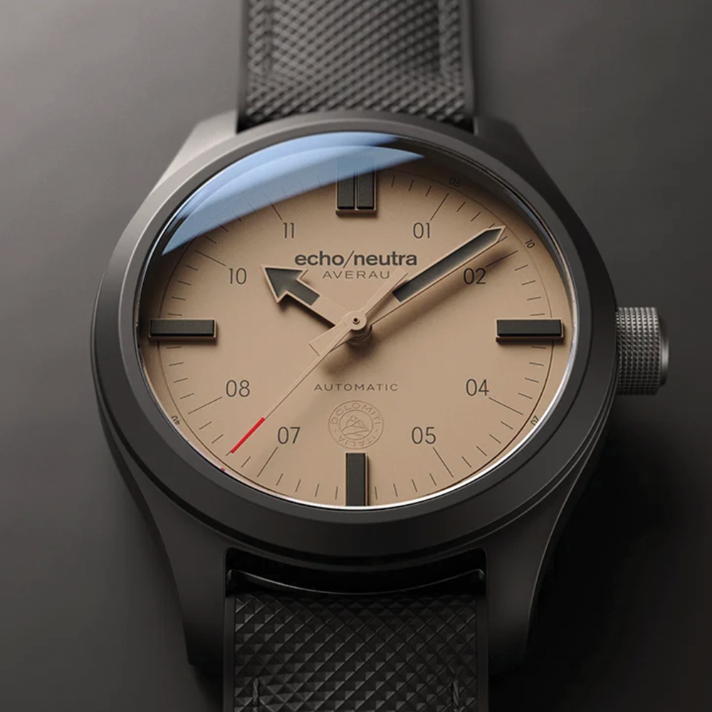 Averau Ceramic 3 Hand 42mm - Sand on Fabric Strap
