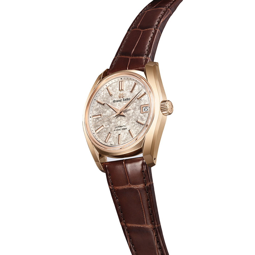 SBGH368 Heritage Hi-Beat 36000 18K Rose Gold 38mm - Pink on Leather Strap
