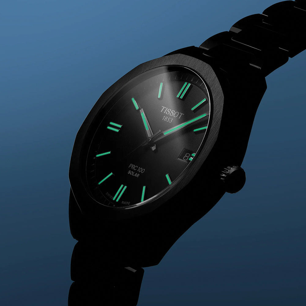PRC 100 Solar Quartz 39mm - Black on Bracelet