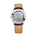 Clifton Round Baumatic 39mm - White on Leather Strap