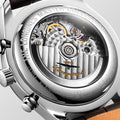 Master Collection Chronograph Moonphase 42mm - Silver on Leather Strap