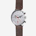 Hamburg Mecha-Quartz Chrono 42mm - Silver on Leather Strap