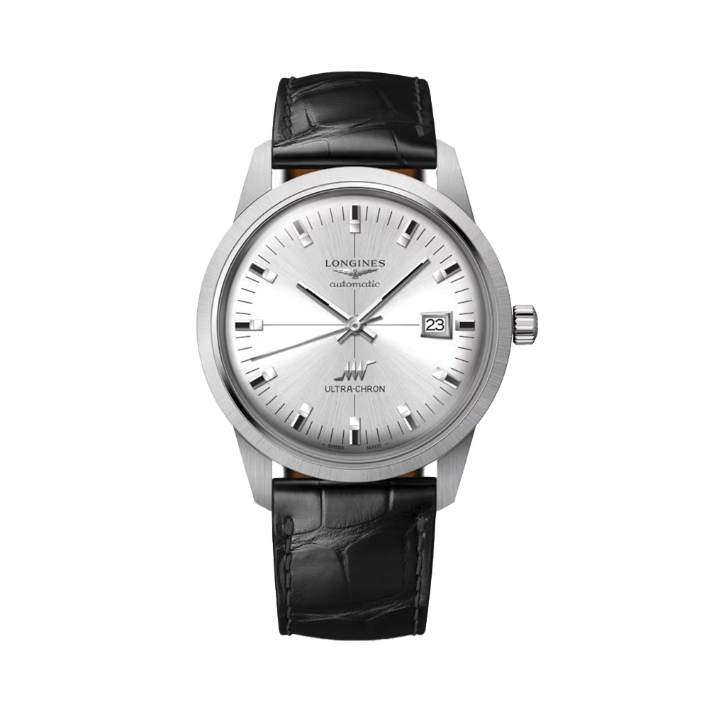 Ultra-Chron Classic 40mm - Silver on Leather Strap