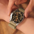 HydroConquest GMT 41mm - Brown on Fabric One Piece Strap