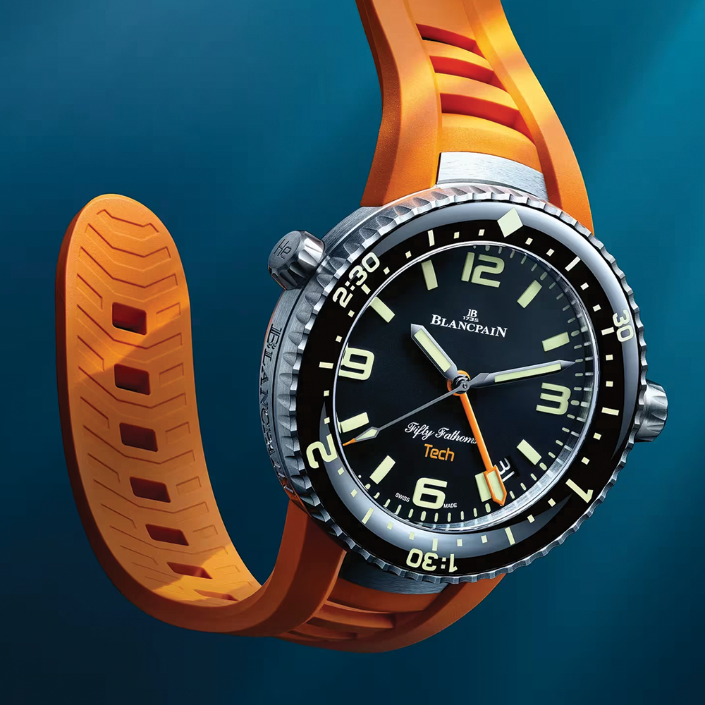 Fifty Fathoms Tech Titanium 47mm - Black on Rubber Strap