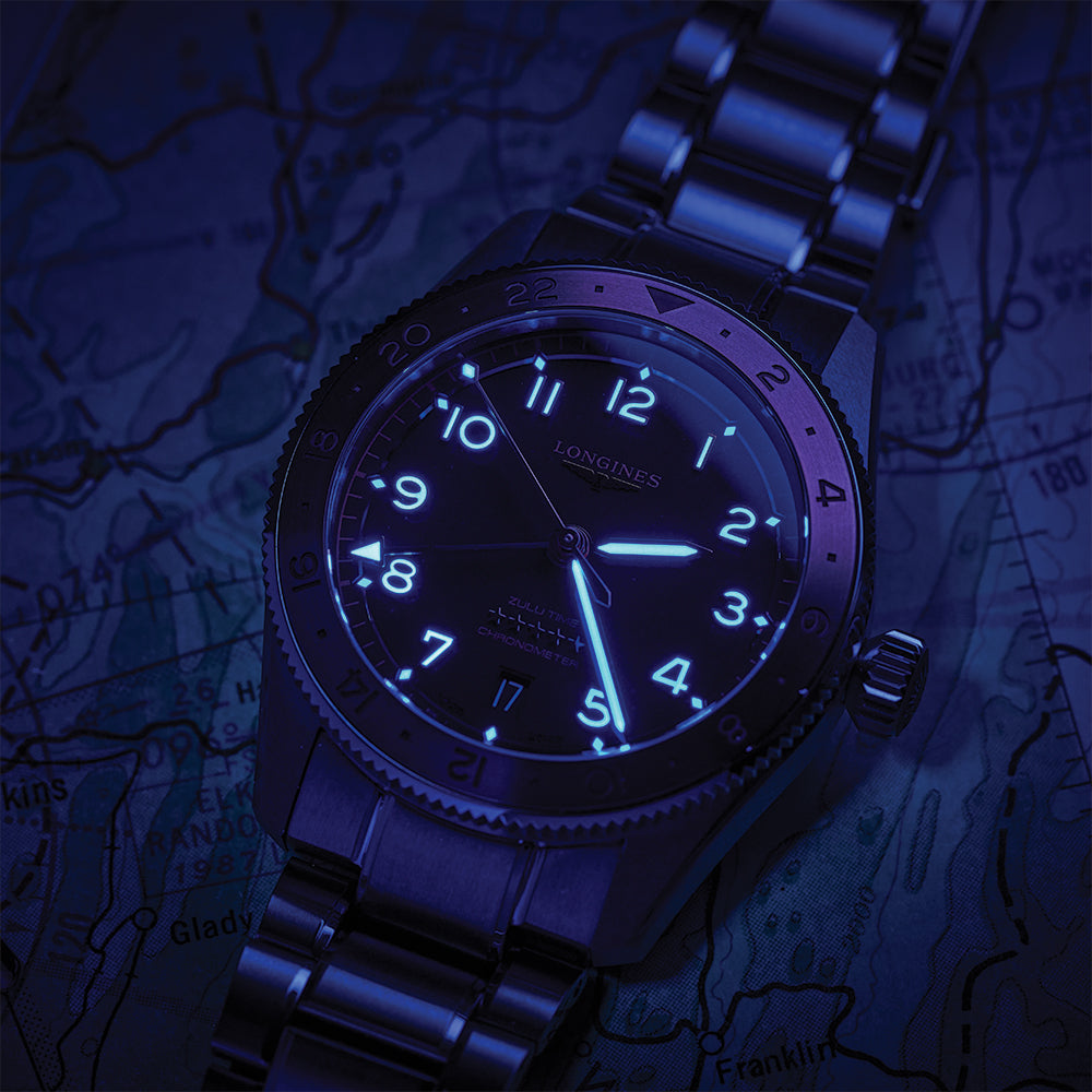 Spirit Zulu Time "1925" 18K Rose-Gold Capped Bezel 39mm - Black on Bracelet