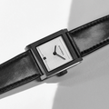 Rivanera Piccolo Guillochè 33mm - White on Rubber Strap w/ Additional Strap