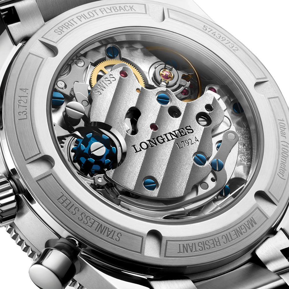 Longines Spirit Pilot Flyback 39.5mm - Black on Bracelet