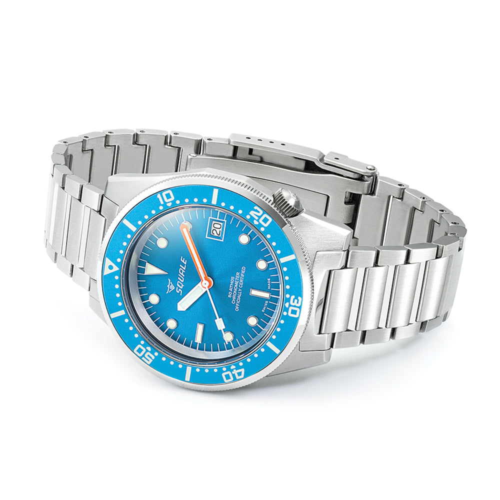 1521 Ocean COSC Certified 42mm - Blue on Bracelet and Leather Strap