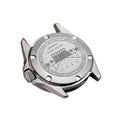 Case back of U1-RIO Modello Uno Limited Edition 41.5mm watch with palm tree etching.